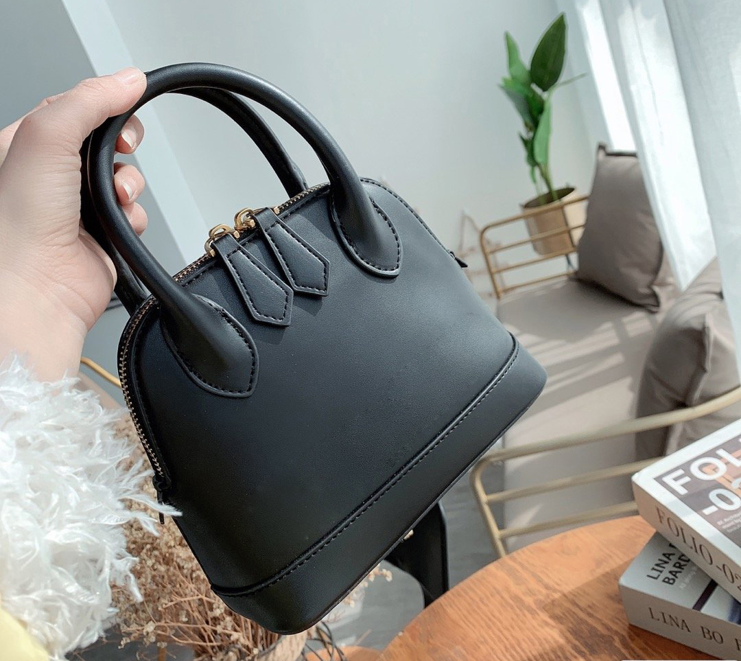 

2021 new Women ville Handbags Shoulder Bag rossbody Tote Purse High Quality Genuine Leather crocodile Skin Shell bag Free Shippin, Black 1