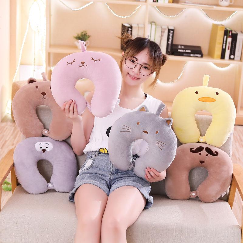 

U-shaped Pillow Cute Cartoon Pillow Airplane Travel Office Nap Neck Protector Lazy People Rest F8040