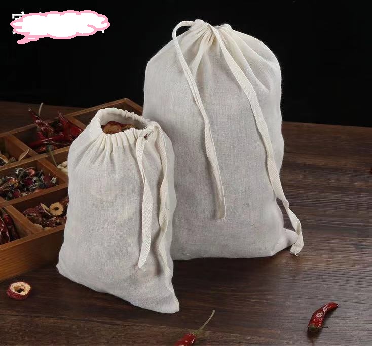 

10pc Cotton Filter bag Muslin Reusable Drawstring Storage Bags Packing Bath Soap Herbs Filters TeaBags Fruit Juice Separate strainer Home Or