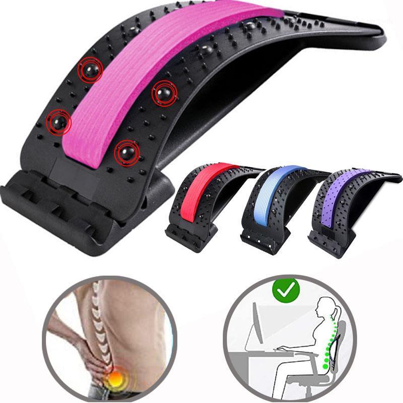 

Back Stretcher Massager Posture Corrector Fitness Lumbar Support Massage Equipment Relaxation Spine Deck Relief Chiropractic1, Acupuncture pink