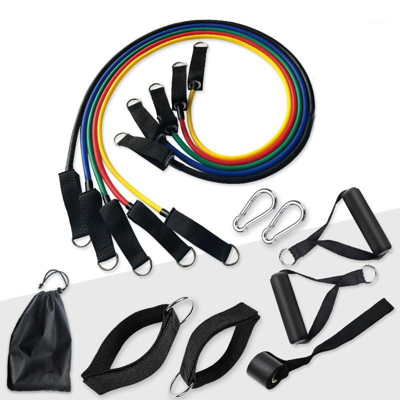 

11pcs set Pull Rope Fitness Exercises Resistance Bands 5cTPR elastic Tubes rope Yoga Band indoor Body sports Training equipment1