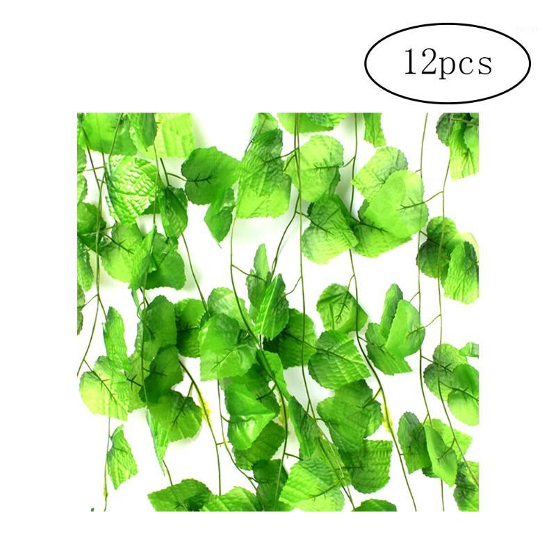 

Long Artificial Rattan Fake Grape Leaves Plant For Wedding Garland Fake Foliage Flowers Home Kitchen Garden Office Wedding Wall1, As pic
