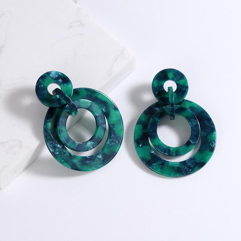 

Tortoiseshell Acrylic Earrings For Women Leopard Big Circle Geometric Earing Bohemian Vintage Jewelry Pendientes Mujer Moda 2020