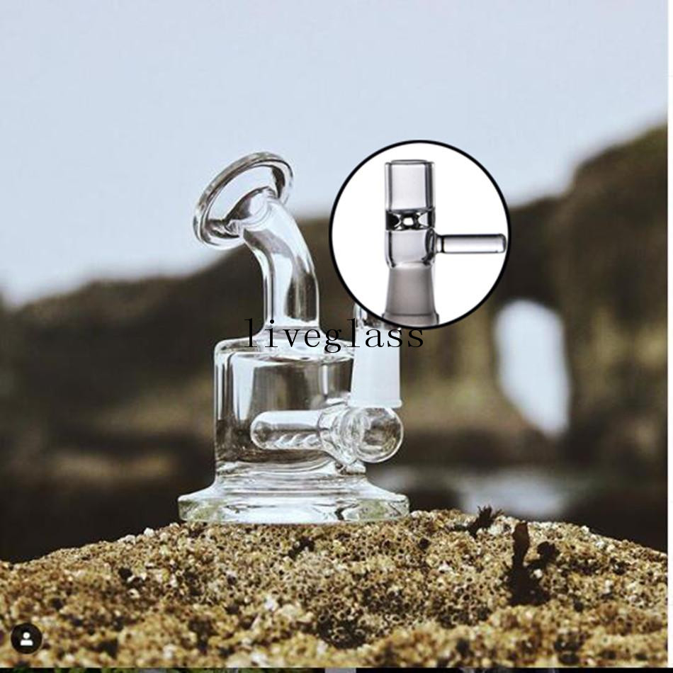 

Hookahs Heady Glass Beaker Bongs Shisha Chicha Bubbler Recycler Dab Rigs Smoking Accessories Glass Water Pipes 10MM Joint 3.2 Inch