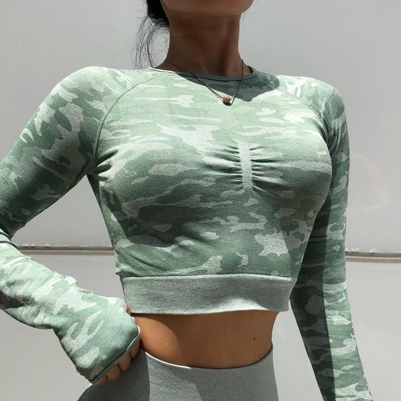 

Yoga Set Women Seamless Fitness Yoga Bra Sport Bra Camouflage High Waist GYM Leggings Pants Fitness Suit Workout leggins, Green-leggings