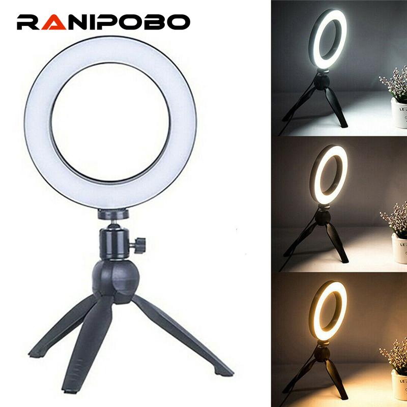 

Dimmable Camera Phone Ring Lamp Photo LED Selfie Stick Ring Fill Light Photo Phone Video Light Lamp With Tripods Selfie Stick