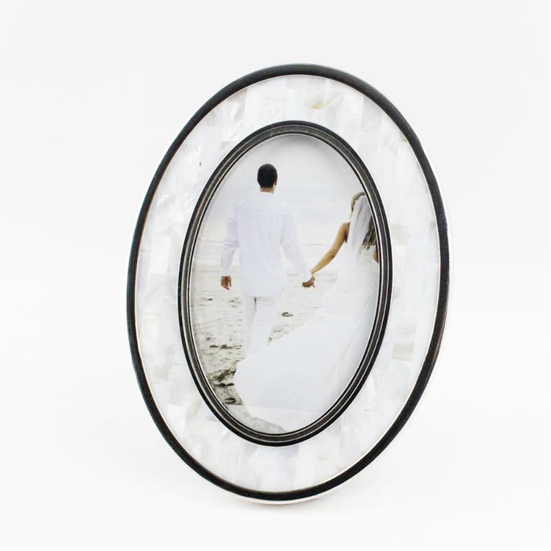 

Fashionable Round Shape EU Style Seashell & Alloy Picture Frams For Gifts YSPF-0091