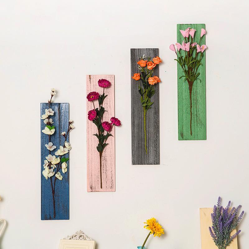 

1pc artificial flower plant wall decoration creative home wall flower decoration hanging1, Light green