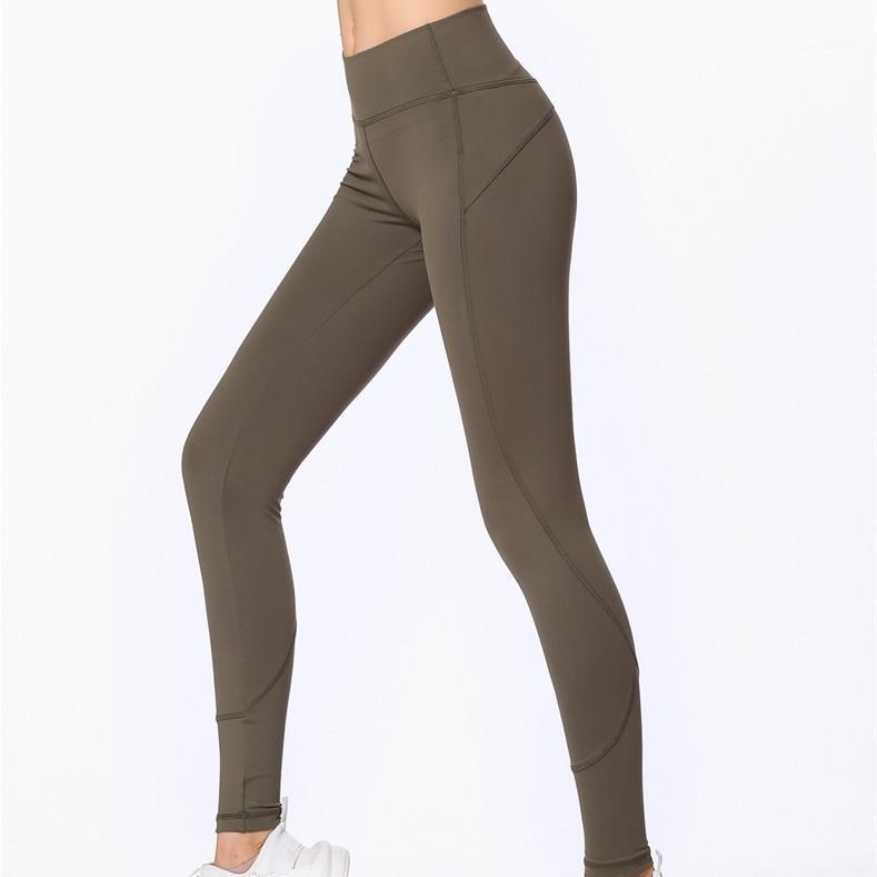 

New solid color yoga pants running fitness pants women high waist hip yoga fitness women1, Black