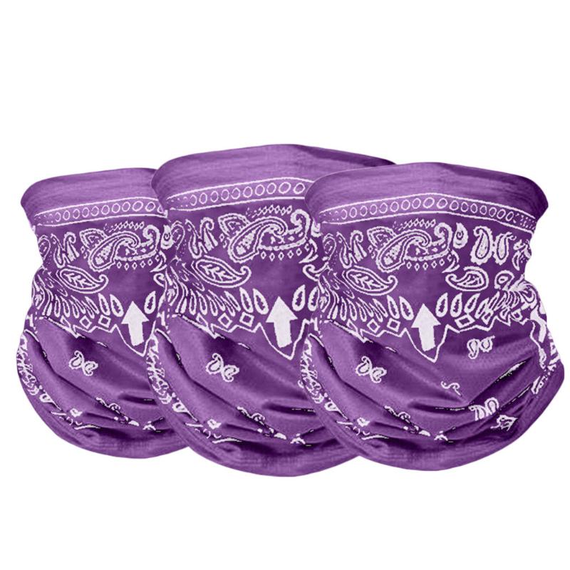 

3PCS scarf face tubular bandana Unisex Rave Bandana Neck Gaiter Tube Headwear For Women Men Face Scarf seamless