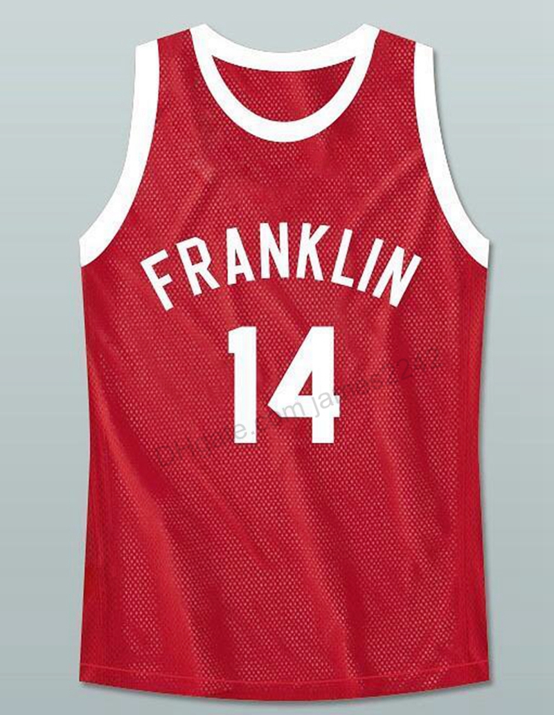 

Custom Retro Benjamin Franklin #14 Earl Manigault Basketball Jersey Men's All Stitched Red Any Size 2XS-3XL 4XL 5XL Name Or Number