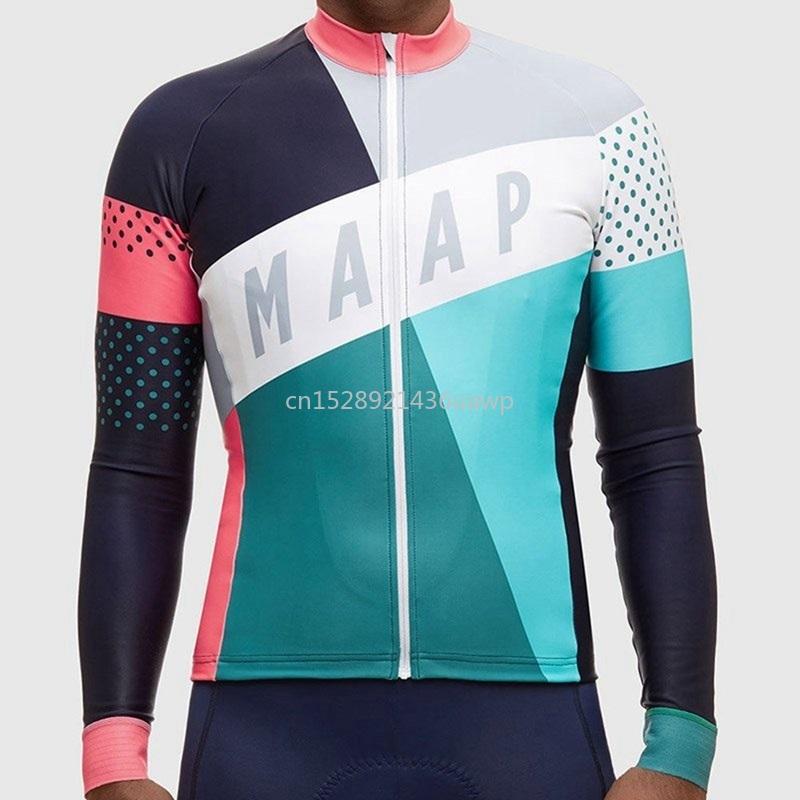 

MAAP camisa de ciclismo M flag base LS cycling jersey long sleeve 2020 spring MTB bike shirt men race jersey met lange mouwen