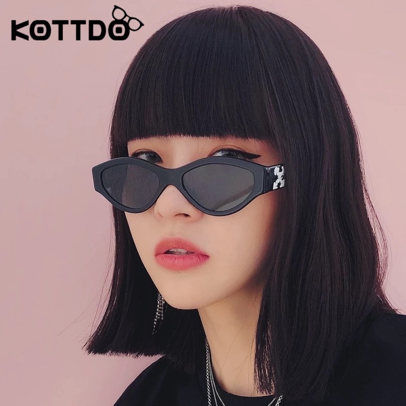 

KOTTDO Classic Fashion Luxury Cat Eye Sunglasses Women Vintage Leopard Anti-Reflective Womens Sunglasses Brand Designer Uv400 Q0121, White;black
