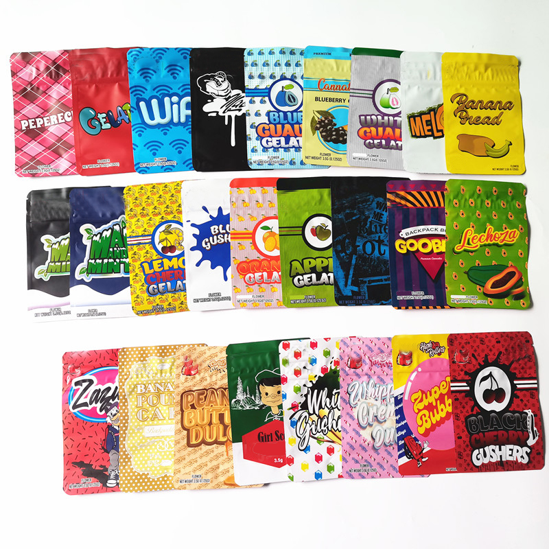 

HOTTEST BACKPACKBOYZ 3.5g smell proof mylar bag resealable baggies backpack boyz BISCOTTI GELATO 41 GUARANA BILLY KIMBER ZERBERT GELATTI 5POINT.LA