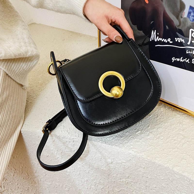 

Fashion Women Bags Luxury Handbag Designer Adjustable Strap Solid Color Women Clutches Pouch Vintage Shoulder Bag, Black shoulder bag