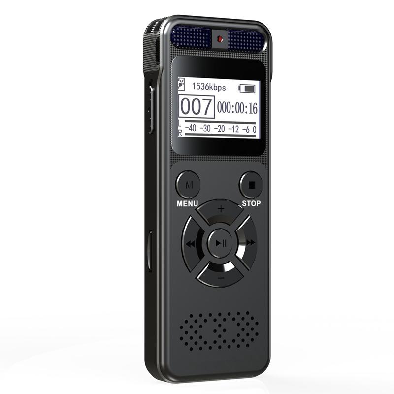 

32GB Digital Voice Activated Recorder with Speaker Noise Reduction Pass Word Mini Microphone MP3 Player for Lecture