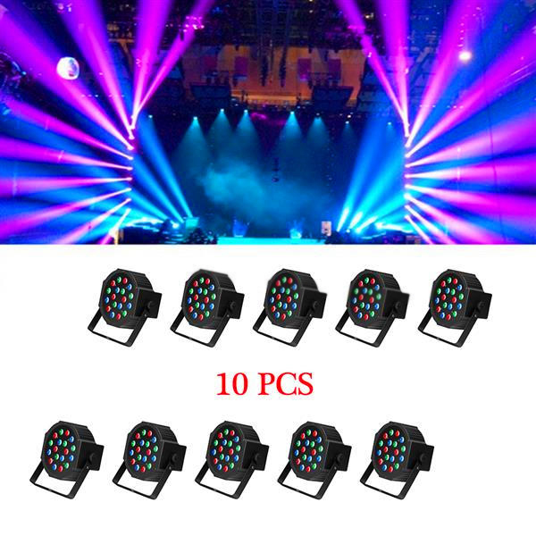 

Hot sale 30W 18-RGB LED Auto / Voice Control DMX512 Moving Head High Brightness Mini High quality Stage Lamp (AC 110-240V) Black*10