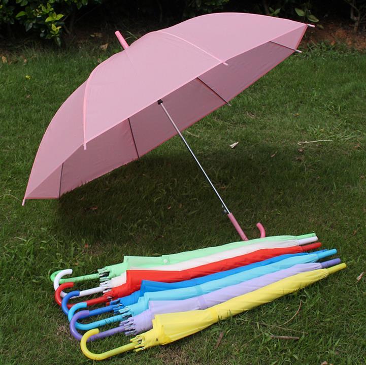 

Shower Wedding White Nylon Umbrella Parasol Waterproof Long handle Rainy Umbrellas party wedding decoration favors gifts