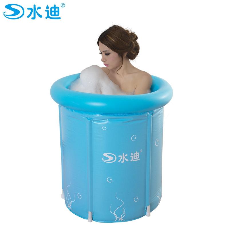 

Small size adult folding warm keeping bath barrel inner net children PVC Inflatable Portable kids bathtub 60cx70cm