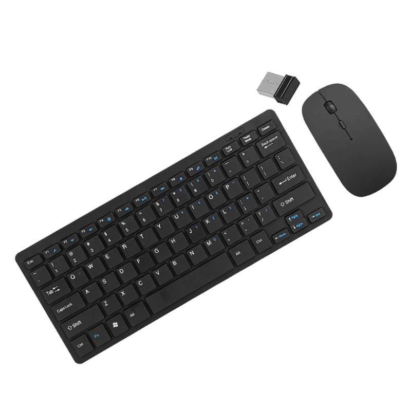 

Exquisite Keyboard Mouse Combos Wireless 2.4G 77 Keys Keyboard 1600DPI Silent Optical Mouse Combo for Laptop PC Home Office