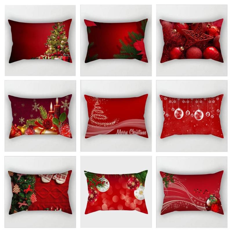 

Cotton Merry Christmas Pillow Cover 30x50 Polyester Cushion Cover Decorative Throw Pillows Pillowcase Sofa Cushion Home Decor