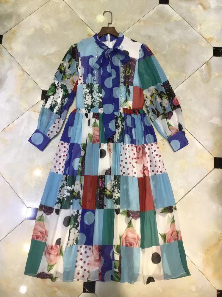 

K12314 High quality New Fashion Women 2021 spring Dress Luxury European Design party style dress, As pic