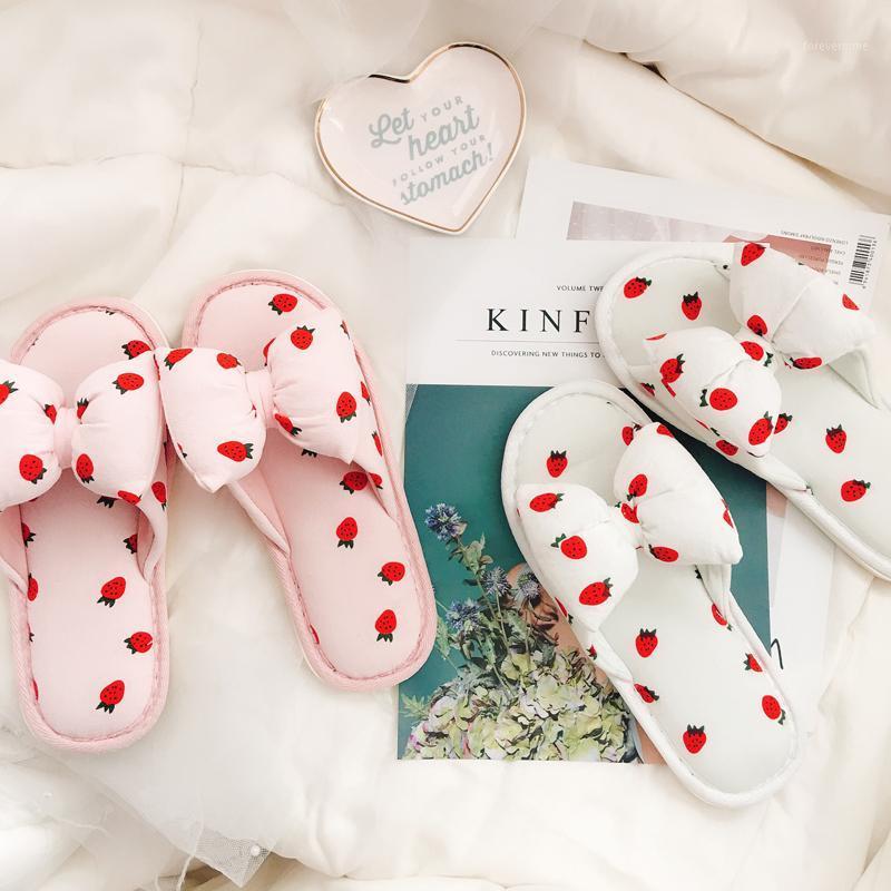 

Summer Cute Girl Slippers Strawberry Cherry Open Toe Home Floor Slippers Waterproof Rubber Bottom Indoor Floor1, Beige