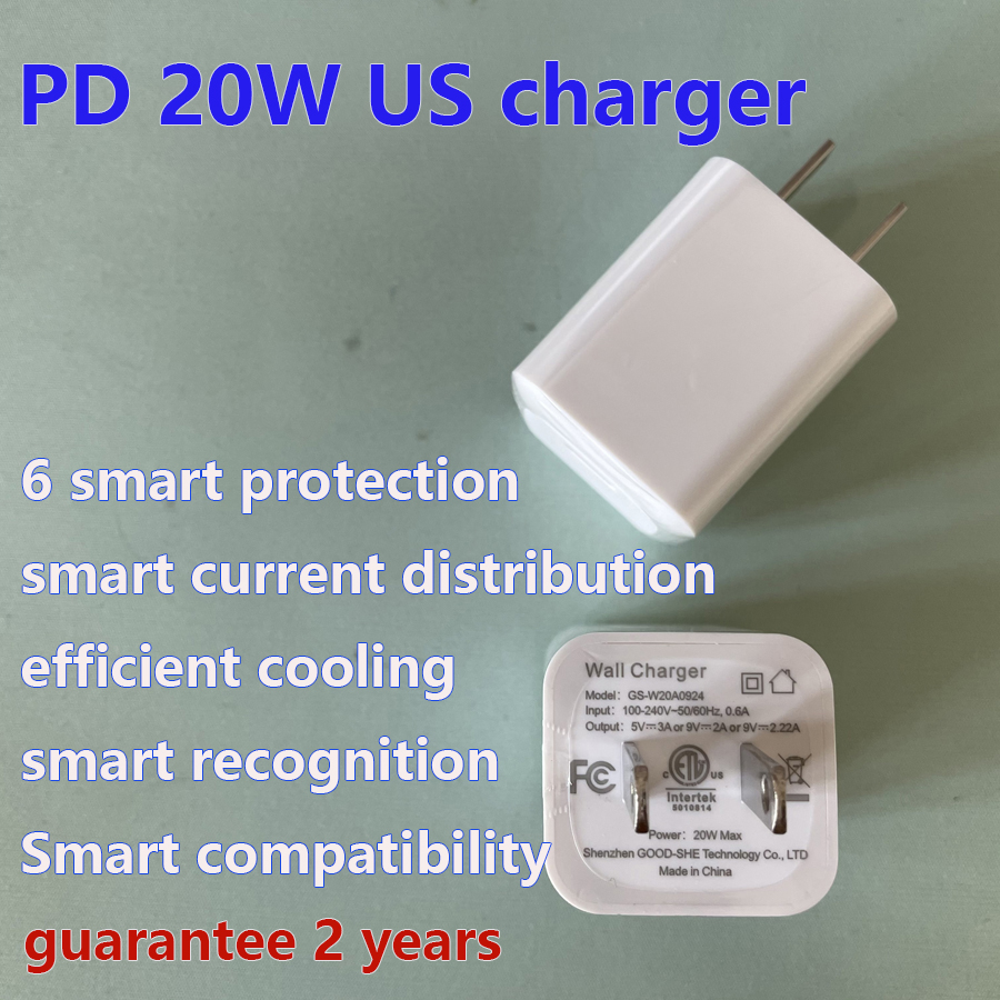 

full 20W mini PD fast charger type-c US for iphone Android phone,semiconductor silicon charger,chipset Chipown,PC fireproof shell, 9V 2.22A