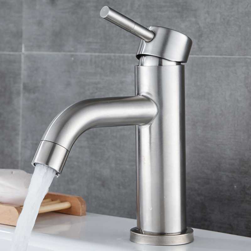 

New Stainless Steel Basin Faucet Hot & Cold Water Basin Sink Faucet mixer Tap Modern Bathroom sink Bathroom Accessories