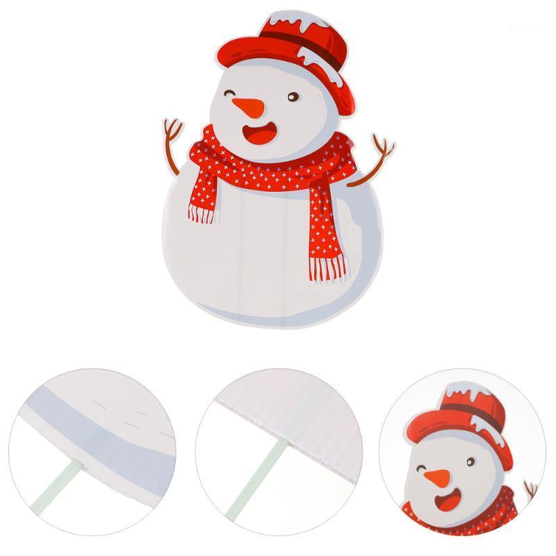 

1 Pc Plastic Christmas Garden Yard Signs Creative Snowman Lawn Signs Decor1, White