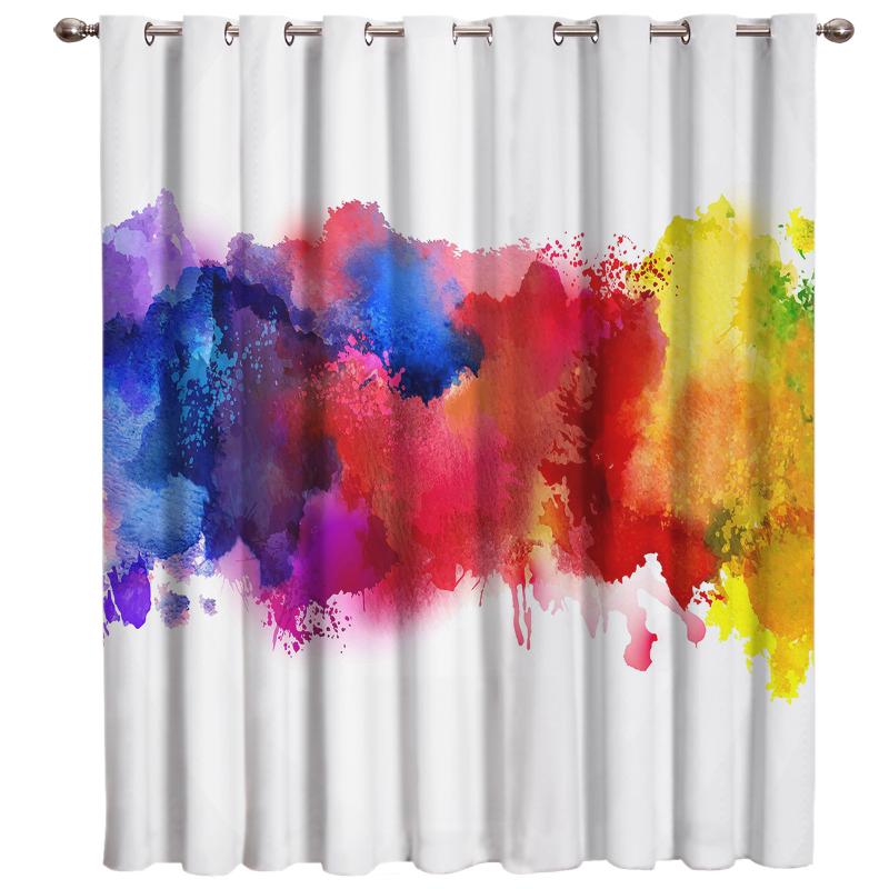 

Colour and Pattern Room Curtains Large Window Window Curtains Dark Living Room Bathroom Bedroom Fabric Decor Kids And, As pic