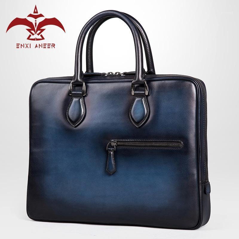 

Original Designer Bag, Genuine Leather Briefcase Men Work/Travel Handbag With Strap Cross Body Bag Blue/Brown/Red/Grey Tote Bag1