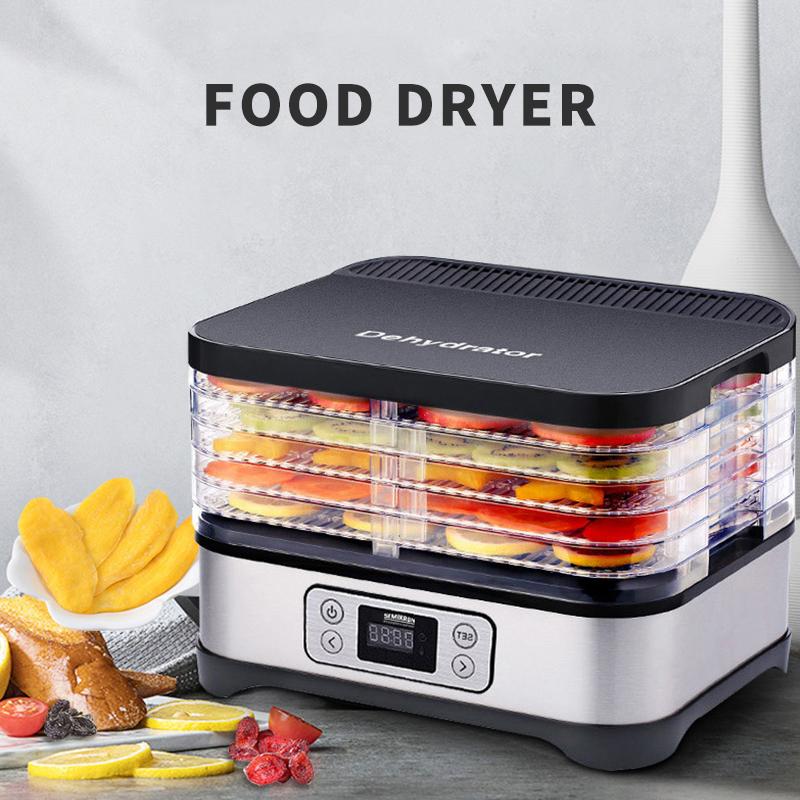 

Household Dried Fruit Machine 220V 5 Layers Fruits Dehydrators Vegetables Dehydration Dry Meat Machine Timing Snacks Dryer