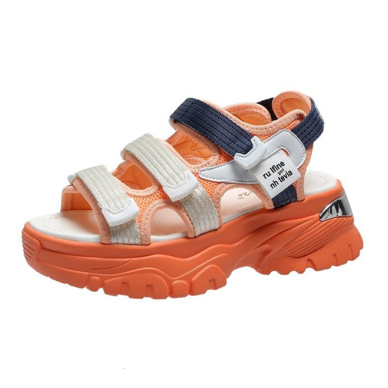 

2021 New Women's Sandals Will See Open-toed Chunky Beach Casual Comfortable Sports Shoes Multicolored Outdoors F6A4, Black