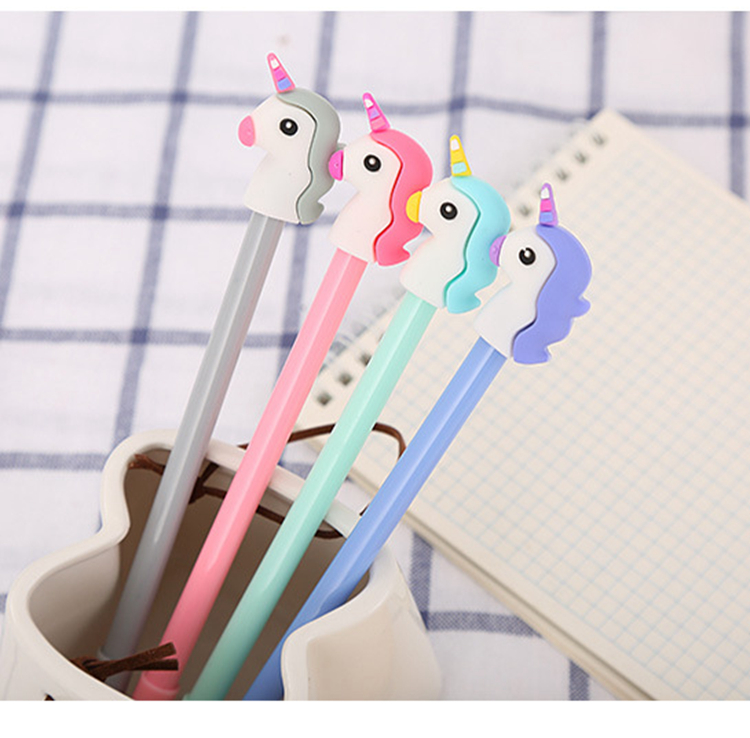 

Gel Pens Cartoon 4 Style Girls Like Unicorn 0.5mm Black Ink Student Writing Pen School Office Supplies Stationery Gift LLS682-WLL