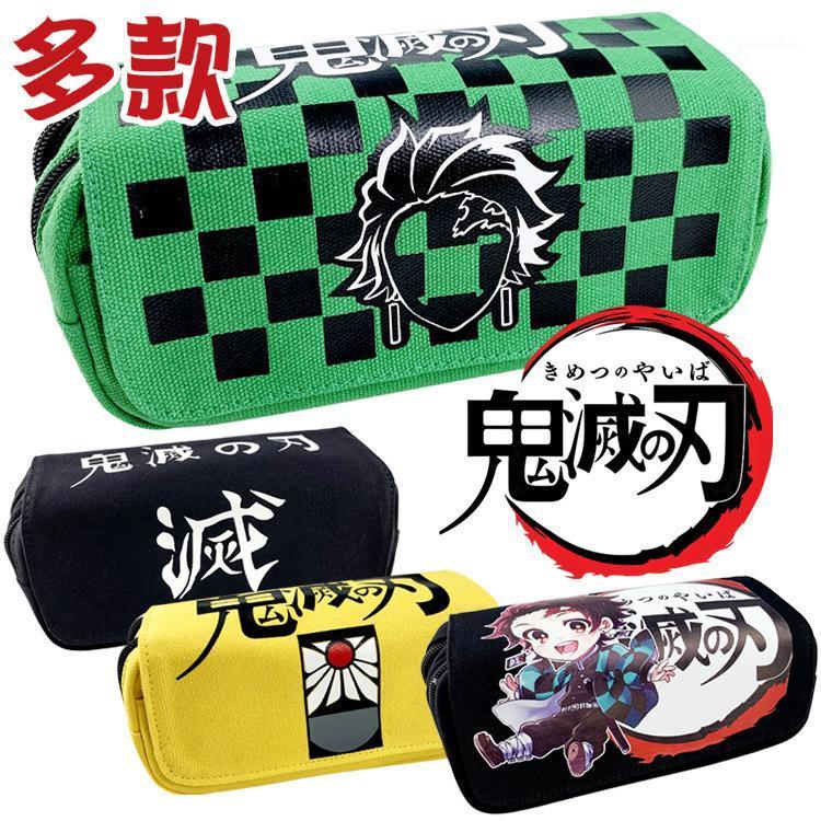 

Demon Slayer Pencil Case kawaii Cute School Supplies Anime Pencil Bag Cases Kamado Tanjiro Mizuzi Student Stationery1
