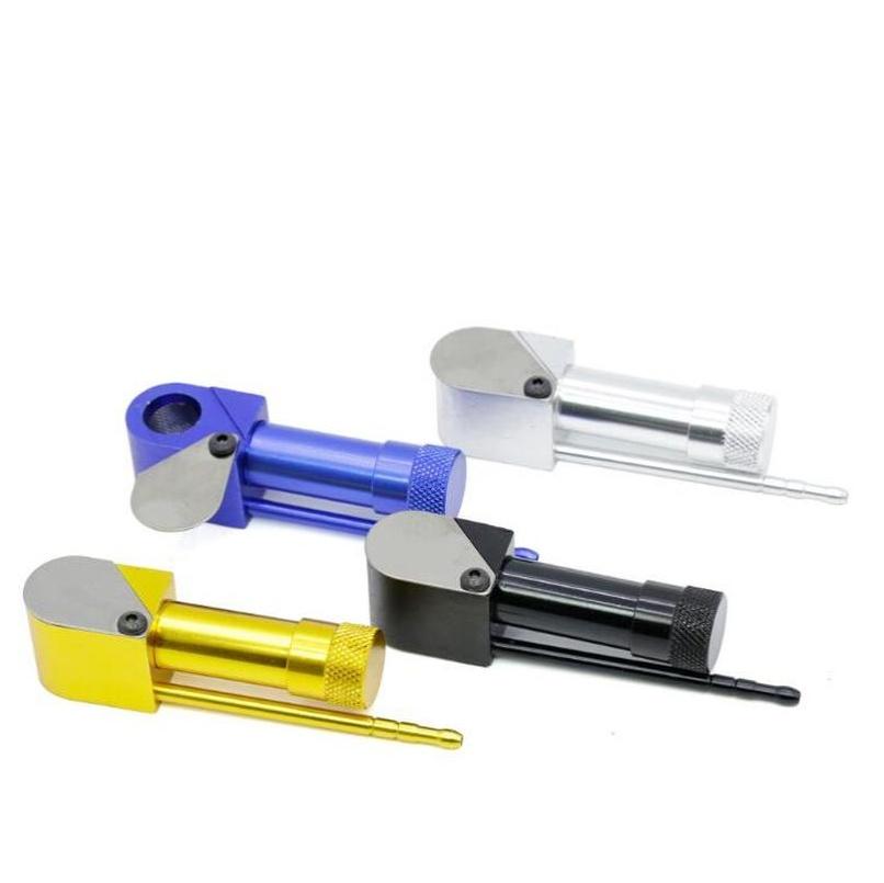 

2 In 1 Tobacco Pollen Presser Metal Smoking Pipe New Arrival Length 90Mm Cool Aluminum Alloy Smoking Pipe Dlivery Randomly Dm4Zt