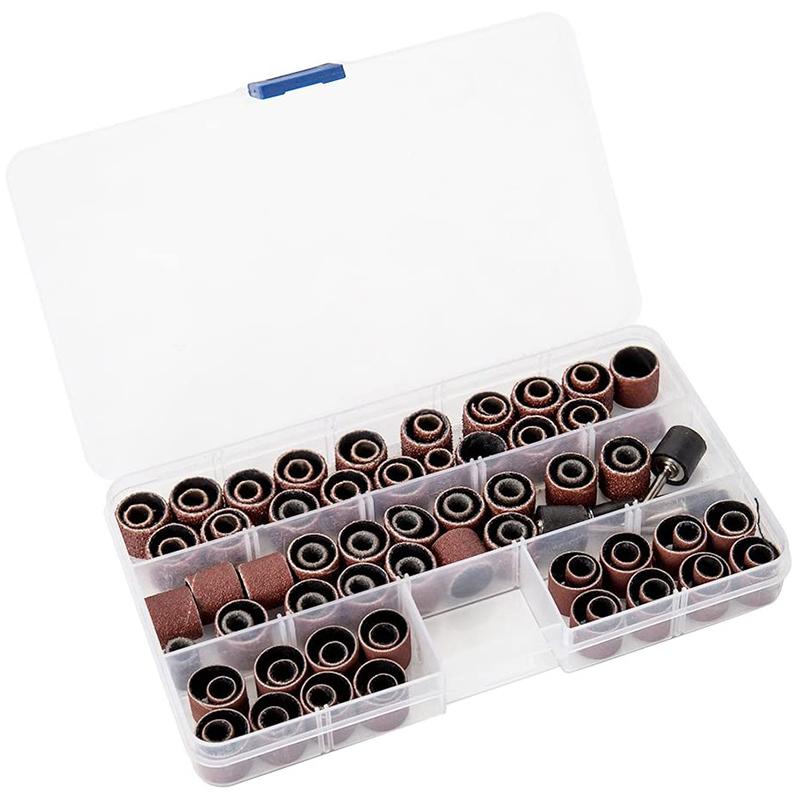 

104-Piece Sanding Belt Sleeve Drum Sander Set Nail Drill Sanding Belt Coarse 4 Mandrels Rotating Kit