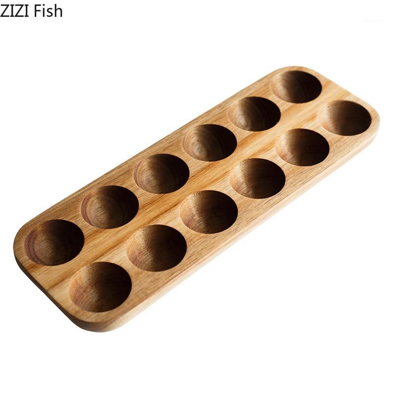 

Chinese Style Wooden Eggs Storage Box 12 Eggs Holder Storage Container Simple Home Kitchen Box1