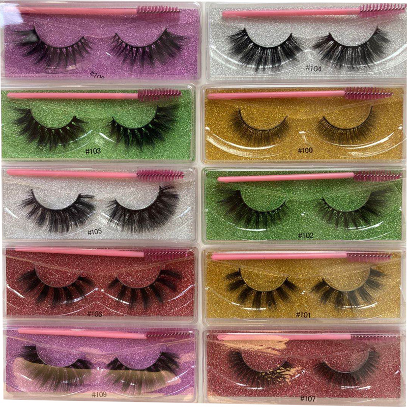

Eyelashes Wholesale false mink Lashes Natural False Eyelashes Long Set faux cils Bulk Makeup wholesale lashes with mascara wand