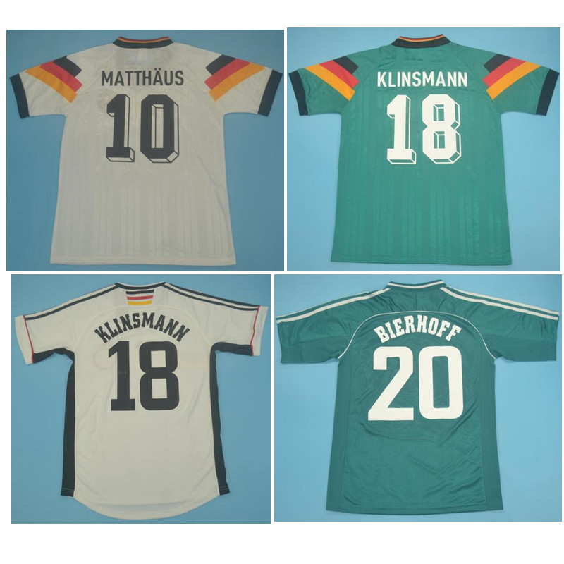 

Top 1988 1990 1992 BALLACK Retro soccer jerseys 1994 1998 2004 KLINSMANN football shirt KLOSE jersey MATTHAUS maillot de foot, Black;yellow