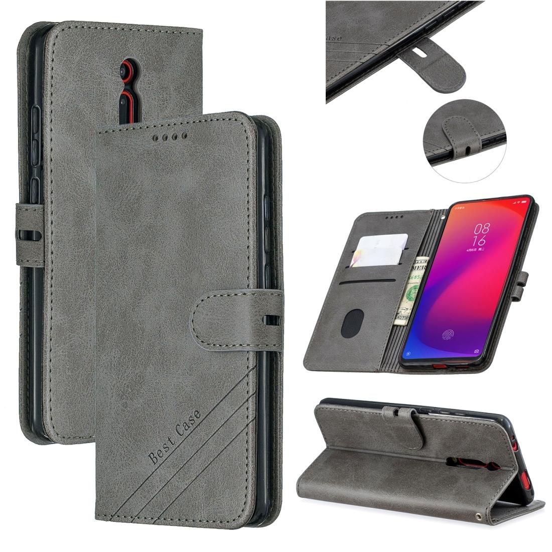 

For Xiaomi Redmi K20 K20 Pro Stitching Style 2-Color Cow Texture Horizontal Flip PU Leather Case with Holder Card Slot Lanyard