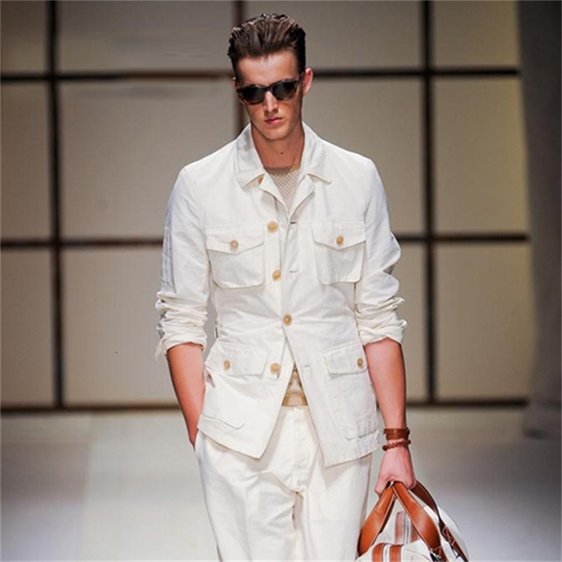 

2021 -6xl!! Autumn's Thin of Autumn-style New Business Casual Style Formal Jacket Men. YND2, White
