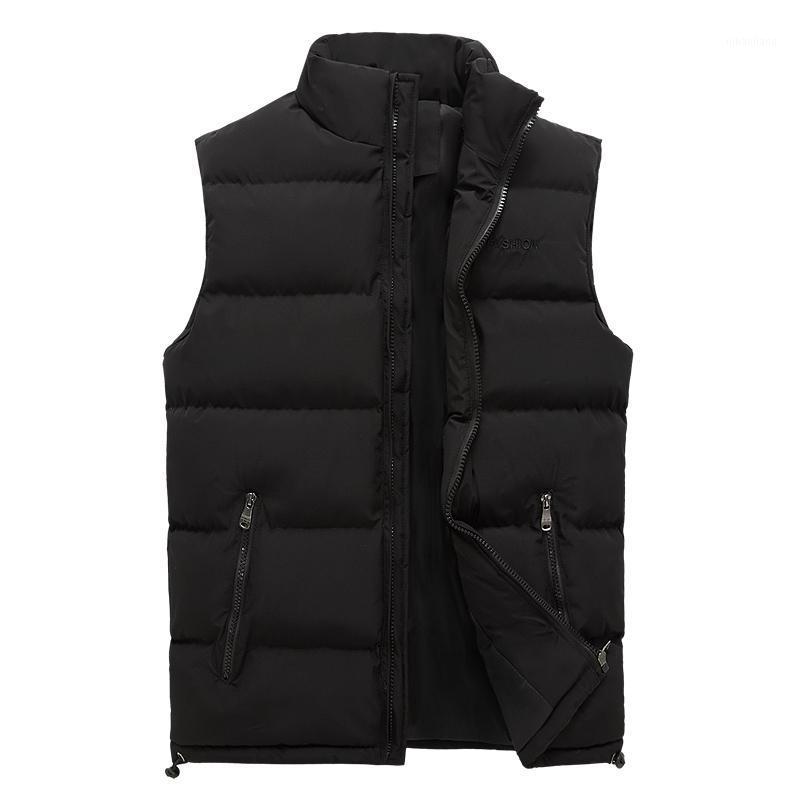 

Down cotton vest men's winter Korean version of the trend of sports and leisure warm vest sleeveless handsome jacket men1, Black