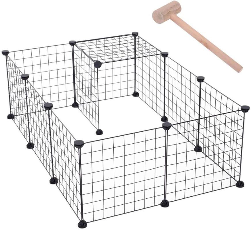 

Foldable Pet Playpen Iron Fence Puppy Kennel House Exercise Training Puppy Kitten Space Dogs Supplies rabbits guinea pig Cage, Style c