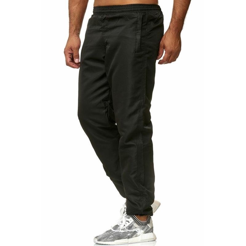 

Men's Casual Cotton Jogger Sport Pants Low Crotch Irregular Fashion Slim Fit Sweatpants, Black