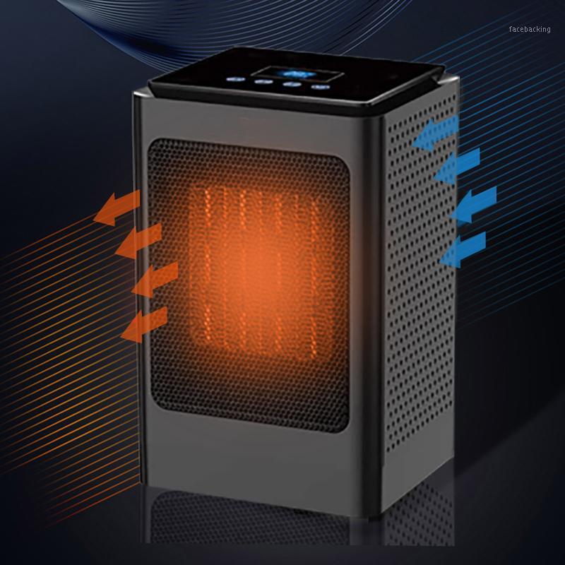 

Portable Remote Control Lcd Touches Screen Home Desktop Silent Heating Fan Warm Fan Desktop For Winter Household Bathroom#g301