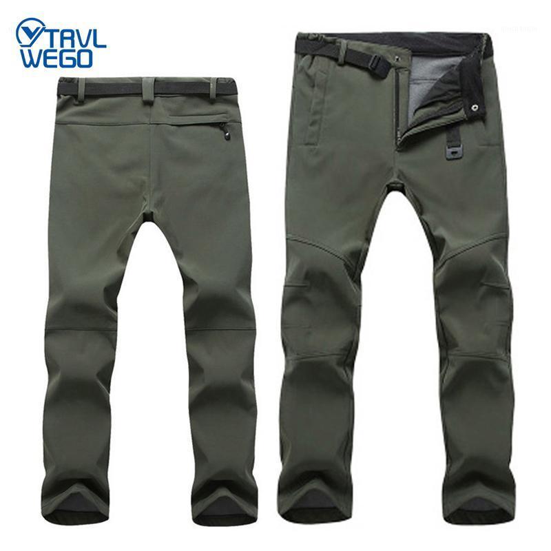 

TRVLWEGO Warm Winter Woman Men Soft Shell Pants Waterproof Outdoor Camping&hiking Pants Travel Fleece Windproof Skiing Trousers1, Women blue