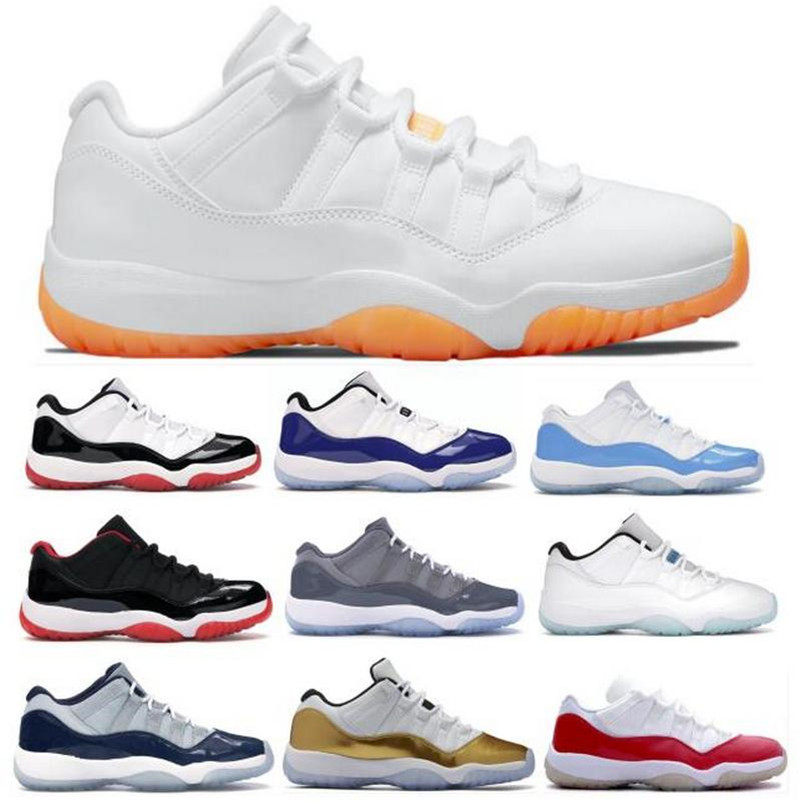 

Local warehouse Newest Cool grey 11 11s mens basketball Shoes 25th Anniversary low legend University blue white bred concord cap and gown men women sneakers trainers, Only a opp package;without shoes