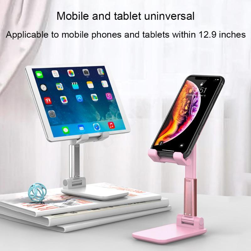 

Cellphone Holder Stand Fully Foldable Adjustable Desktop Cradle Dock for 11 IPad Mini Switch Tablets All Phones1, Black